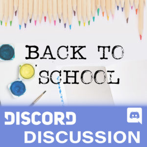Art supplies all over with "Back to School" as an overlay